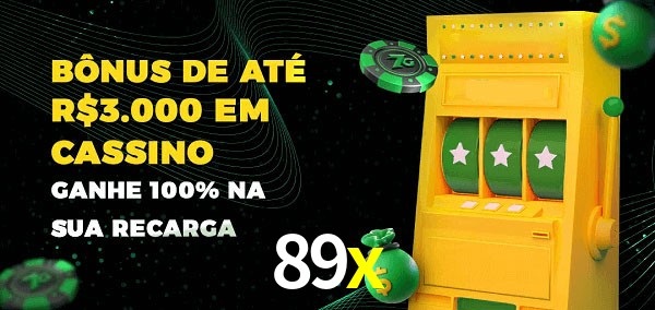 89x melhor bônus de depósito