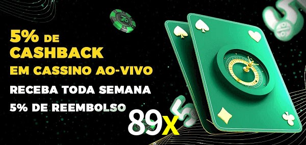 Promoções do cassino ao Vivo 89x